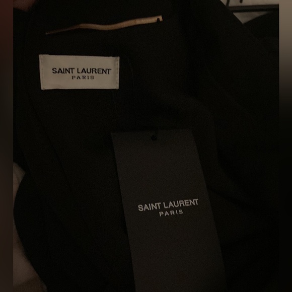Saint Laurent Front Pleated Chiffon Dress NWT - Picture 7 of 9